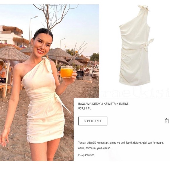 COPY - Zara white dress - Picture 1 of 3